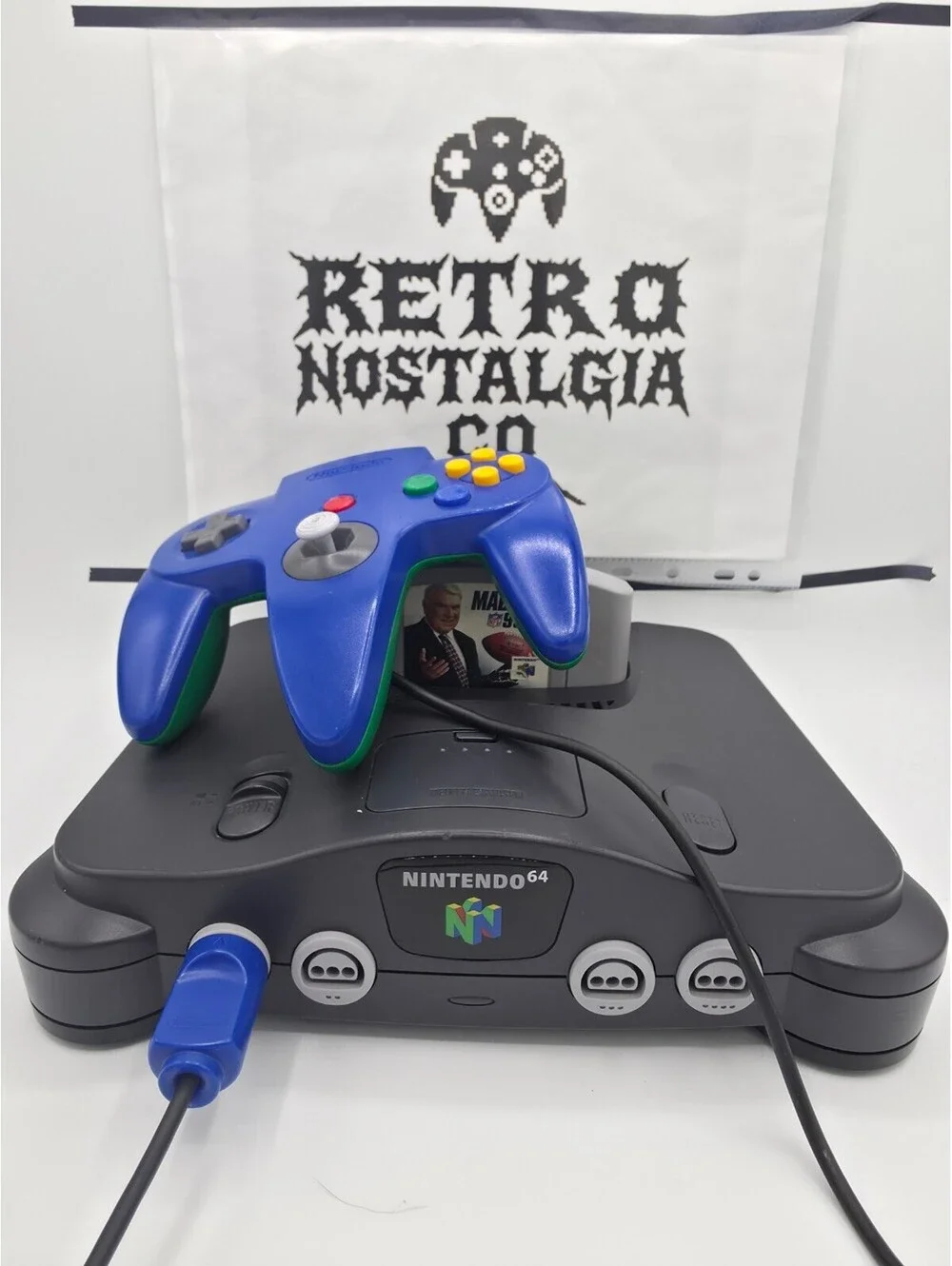 Nintendo 64 Console with controller, game and connections
